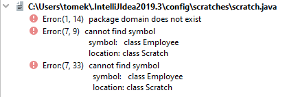 package domain dose not exist